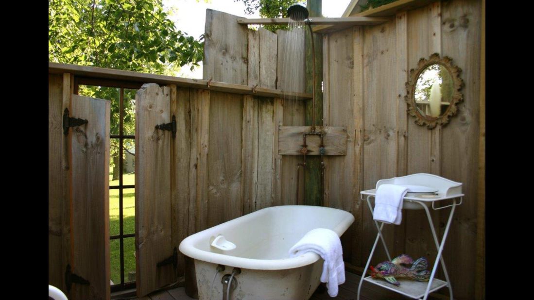 The Tryon Farm Guest House is just south of Lake Michigan in Indiana, channeling the vibe of the American Midwest with an outdoor shower and other earthy charms. 