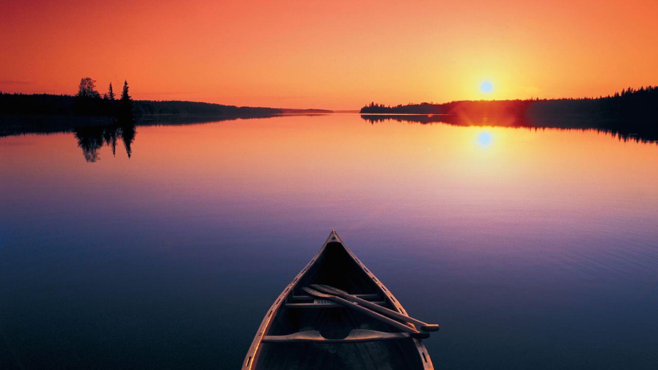 The province of Saskatchewan has more than 100,000 lakes. Otter Lake, seen here, is an excellent destination for fishing, camping, canoeing and, obviously, sunsets. http://www.tourismsaskatchewan.com/places-to-go/lakes