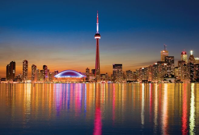 With perhaps Canada's top skyline -- including the 553-meter-high CN Tower -- Toronto ranked fourth in the survey. 
