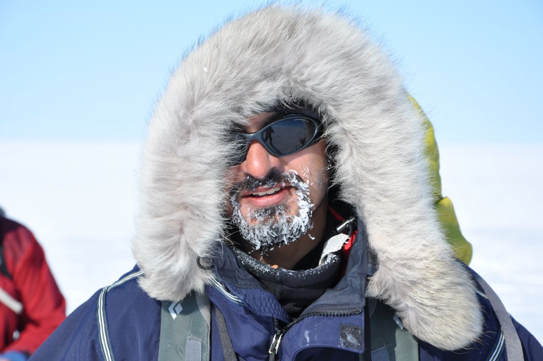 "On some days my entire beard would be covered in ice," Nanavati says of his Greenland trip.