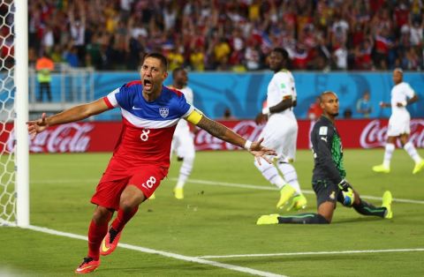 Dempsey Celebrates USA first goal