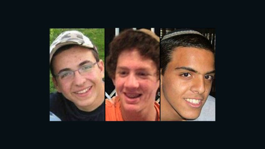 Three teens, Gilad Shaar and Naftali Frenkel, both 16, and Eyal Yifrach, 19, were last seen around Gush Etzion, on the Israeli side of the West Bank barrier later June 12 or early June 13, 2013.