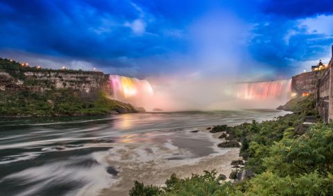 <strong>Niagara Falls: </strong>Niagara Falls refers to three different sets of falls on the border between Canada and the United States. Horseshoe Falls (pictured) is the most famous. 