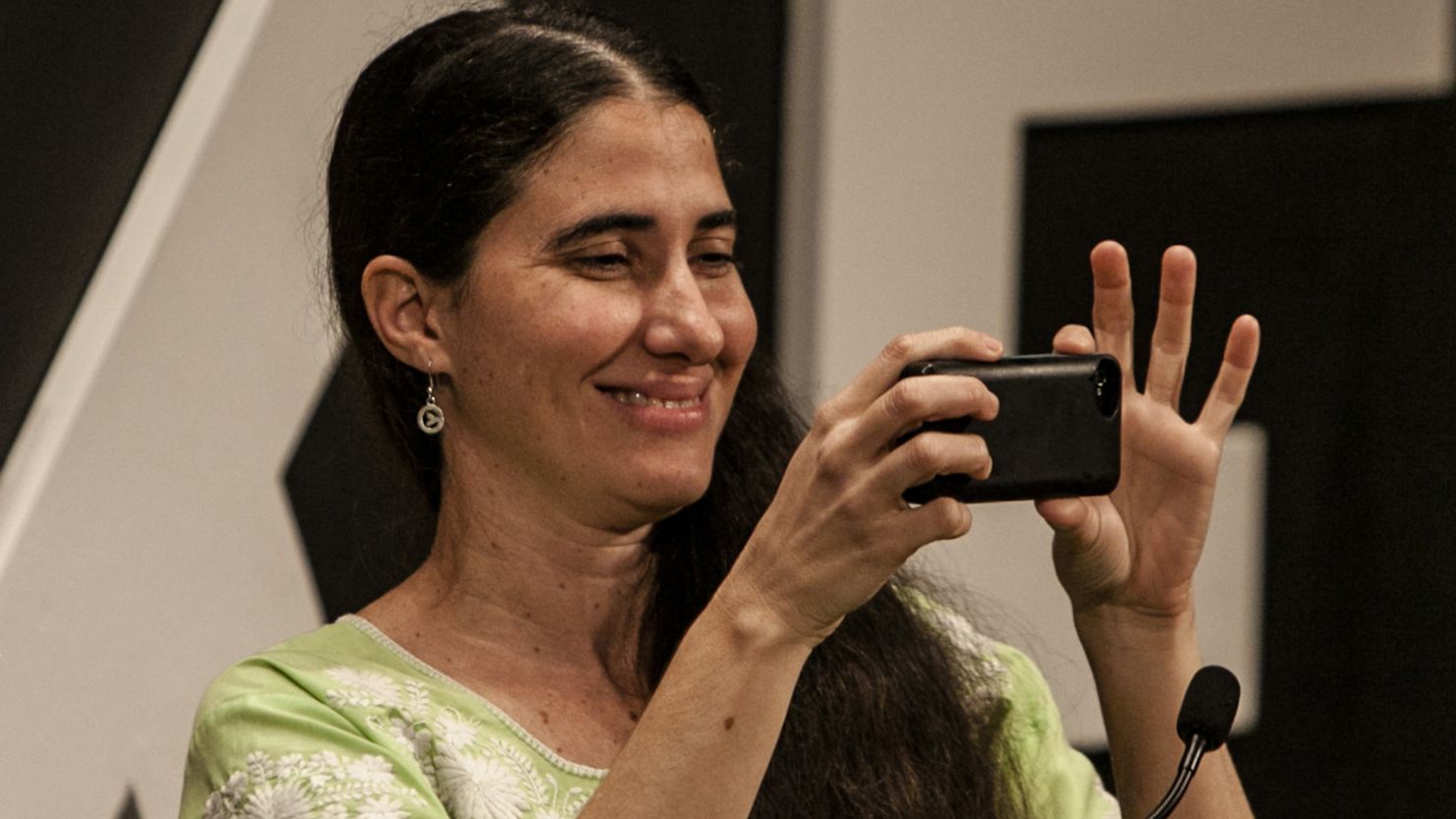 Cuban blogger Yoani Sanchez was among those who met with the Google executives.