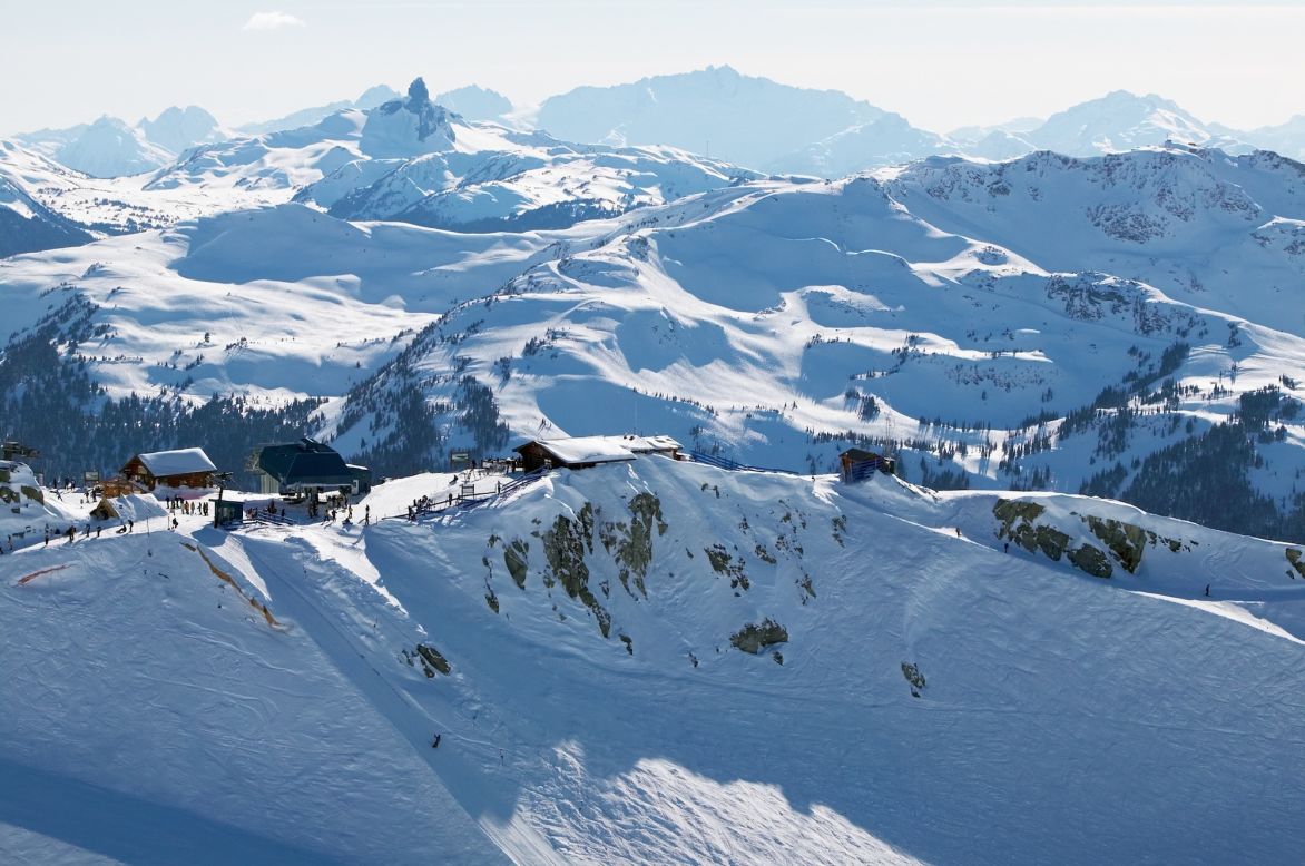 <strong>Whistler, British Columbia: </strong>Horstman Hut (pictured) on Blackcomb Mountain, sits in front of Horstman Glacier and Black Tusk Mountain at the Whistler Blackcomb Ski Resort. 