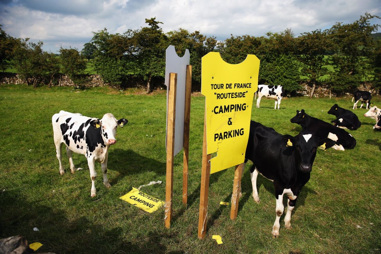Signs referencing the Tour have been propping up all over Yorkshire, even on farms. The huge impact of the iconic event on the communities can be seen everywhere.  