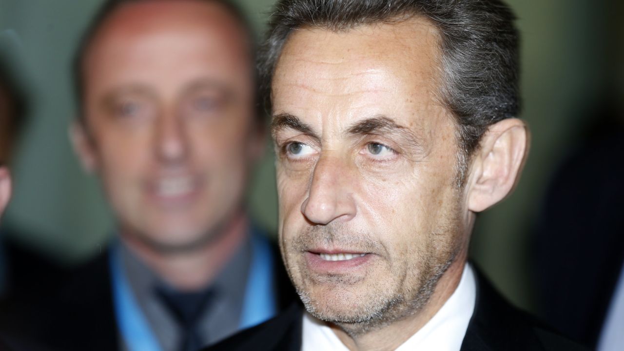 Former French president Nicolas Sarkozy on March 10, 2014 in Nice, southeastern France. 