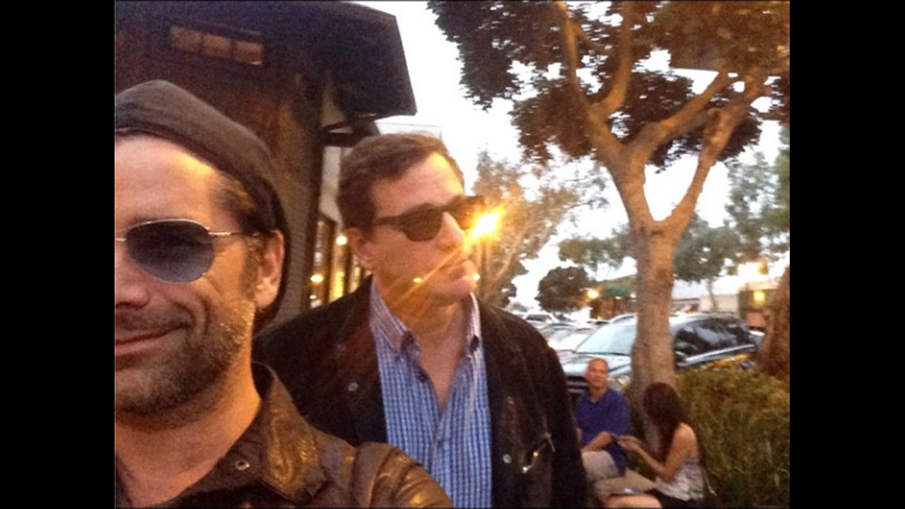 Comedian Bob Saget, right, <a href="http://instagram.com/p/p0ATnXTP2P/" target="_blank" target="_blank">posted a selfie</a> with his former "Full House" co-star John Stamos on Saturday, June 28. "Sunset Stamos selfie," he wrote on Instagram.