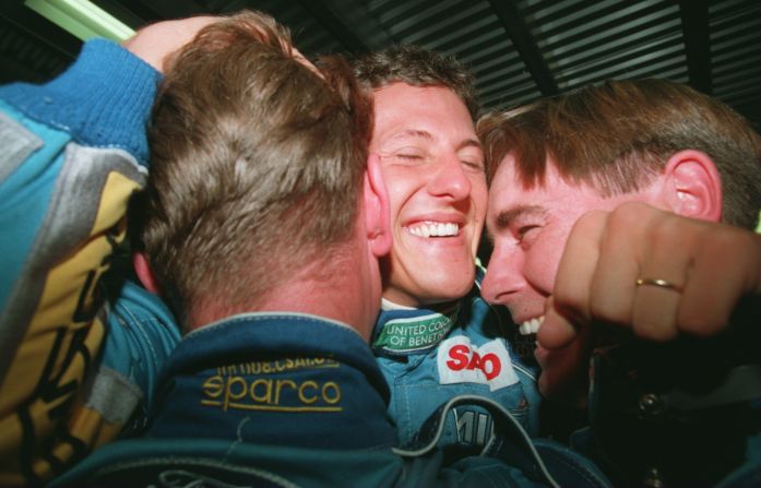 Schumacher won his first world title with Benetton in 1994 -- he went on to repeat the feat the following season. 