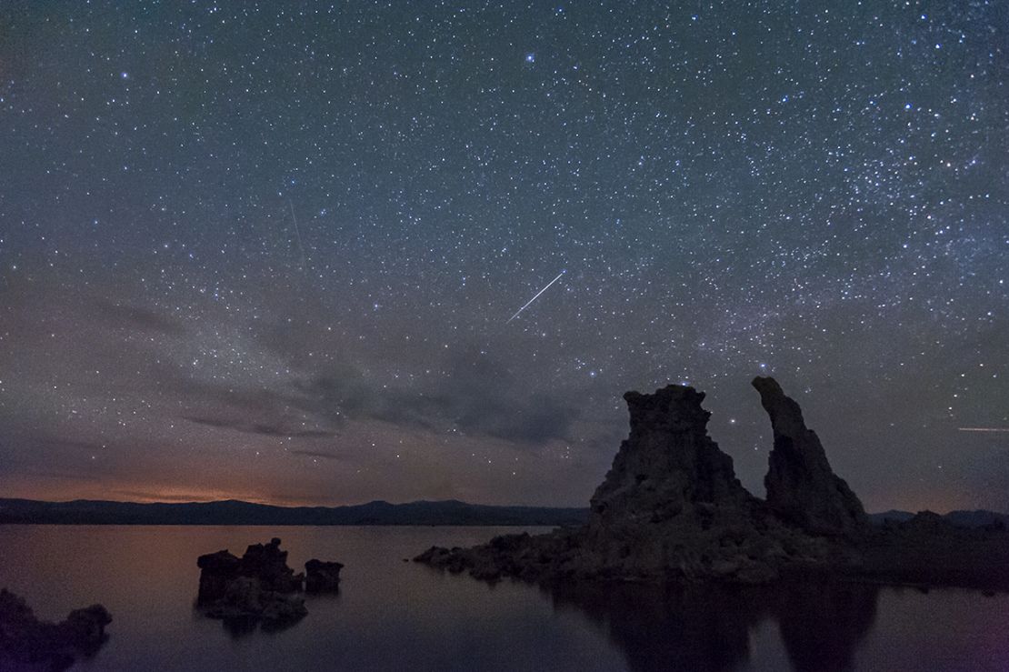 Here's an example: California-based iReporter Cat Connor photographed the Camelopardalids meteor shower over Mono Lake in Lake, Lee Vining, California, in the early morning hours of May 24. 
