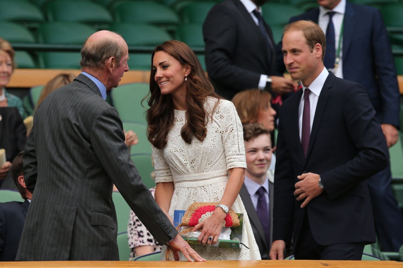 The Duchess of Cambridge, and her husband Prince William, the Duke of Cambridge, were in attendance in the Royal Box .