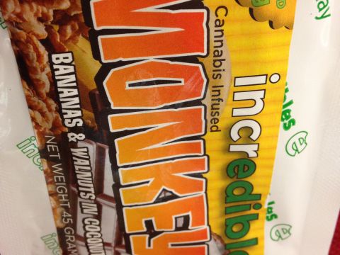 50 mg THC in this total candy bar. The entire bar has 5 doses of marijuana.