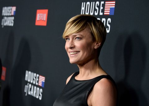 These days Wright (she dropped the Penn after a divorce) is best known for her role as Claire Underwood in the critically acclaimed Netflix series "House of Cards." She has also ventured behind the scenes and directed a season two episode of "House of Cards."