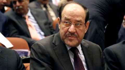 Iraqi Prime Minister Nuri al-Maliki attends the first session of parliament in the Green Zone in Baghdad, Iraq on July 1, 2014.