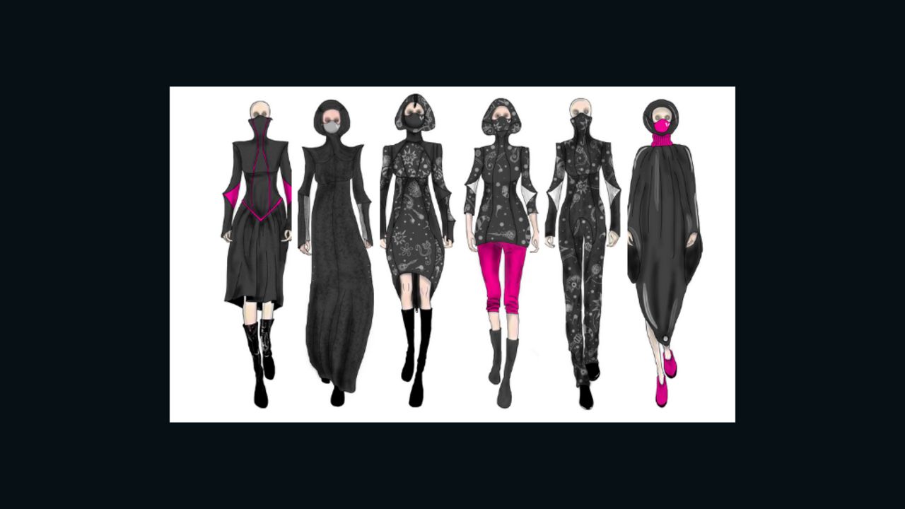 Face slap designs clothes incorporating face masks