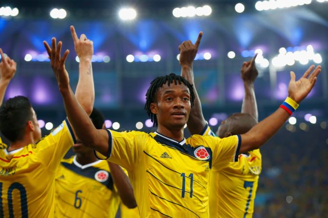 Alongside Rodriguez and Martinez, Juan Cuadrado has been another key player for Colombia and the Fiorentina winger scored a well taken penalty in their 4-1 victory over Japan.