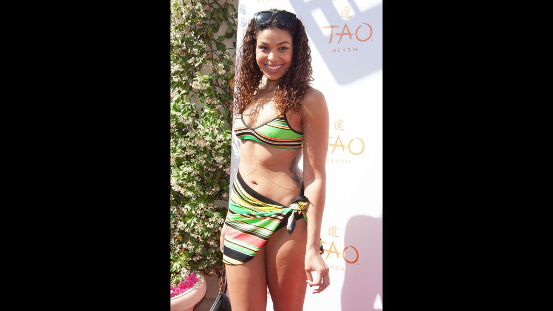 Jordin Sparks was ready for poolside fun at the opening party for Tao Beach in April 2014. 