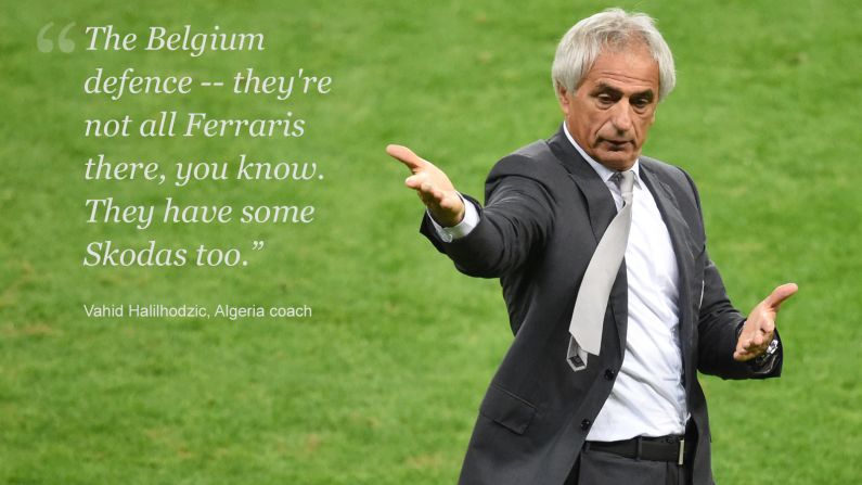 Fellaini came off the bench to score as Belgium beat Algeria in its opening group stage match. Prior to the contest in Belo Horizonte, Algeria coach Vahid Halilhodzic faced questions about how he planned to overcome a strong Belgium team with a formidable defense.<br /><br />His response was forthright, suggesting the Bosnian was confident in his team's ability to overcome the Belgian rearguard. <br /><br />His confidence was rewarded when his team took a first-half lead through Sofiane Feghouli's penalty, but Belgium hit back, first through Fellaini before Dries Mertens fired in the winning goal.<br /><br />After an encouraging start, the Algerians had stalled.