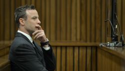 Oscar Pistorius in the Pretoria High Court on July 3, 2014, in Pretoria, South Africa.