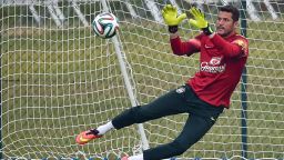 Julio Cesar Training session world cup