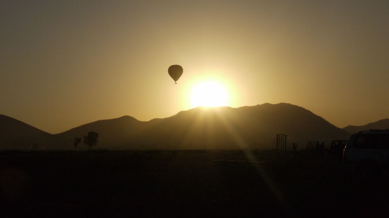 The clear skies over Marrakech make it an ideal spot for hot air ballooning. The views over countryside, mountains and desert are said to be the best in Morocco.