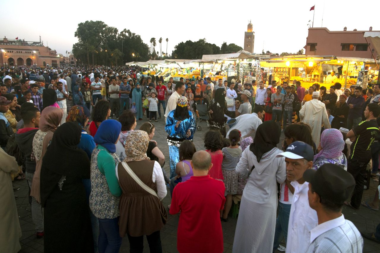 Storytellers, who tell tales from traditional Arabic literature such as "The Thousand and One Nights," have been a fixture in Jemaa el-Fna for centuries. 