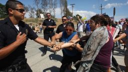 border protest arrests