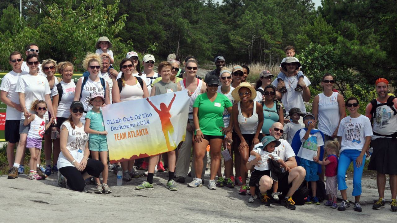 Katherine Stone and her fellow participants after their climb in Atlanta in June.