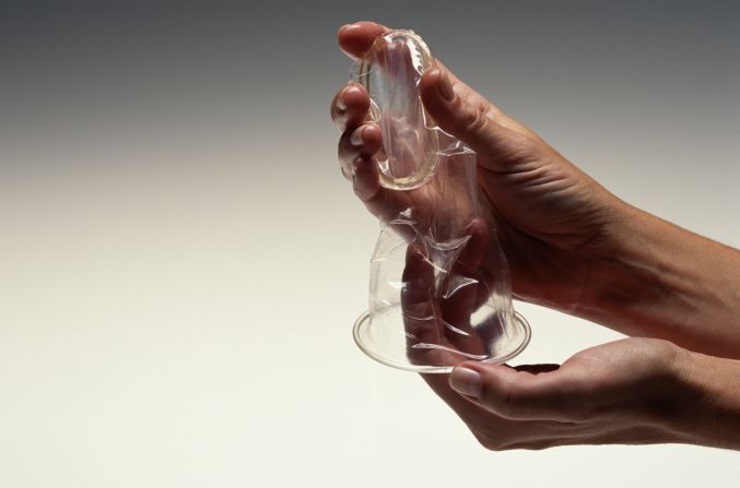 Condoms aren't just for men. The female condom fits inside the vagina with a ring at one end that covers the cervix. When used correctly all of the time, the National Institutes of Health says, it's 95% effective, with bonus protection from sexually transmitted infections.