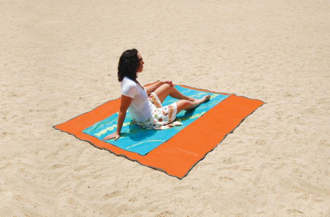 This towel was reportedly developed for military use, made from a woven polyurethane material that sand won't stick to.