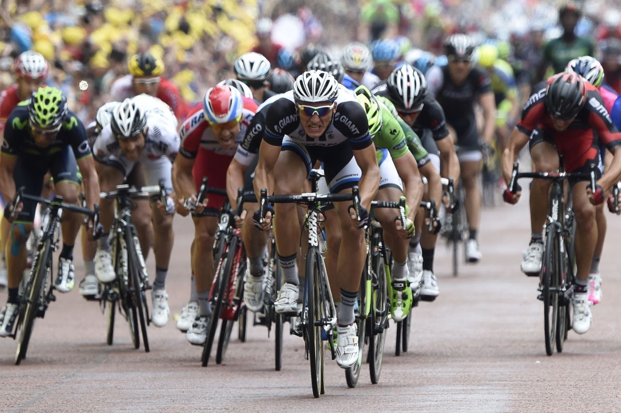Germany's Kittel sprints to his second stage win of the Tour. in commanding style.
