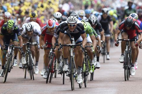 Germany's Kittel sprints to his second stage win of the Tour. in commanding style.