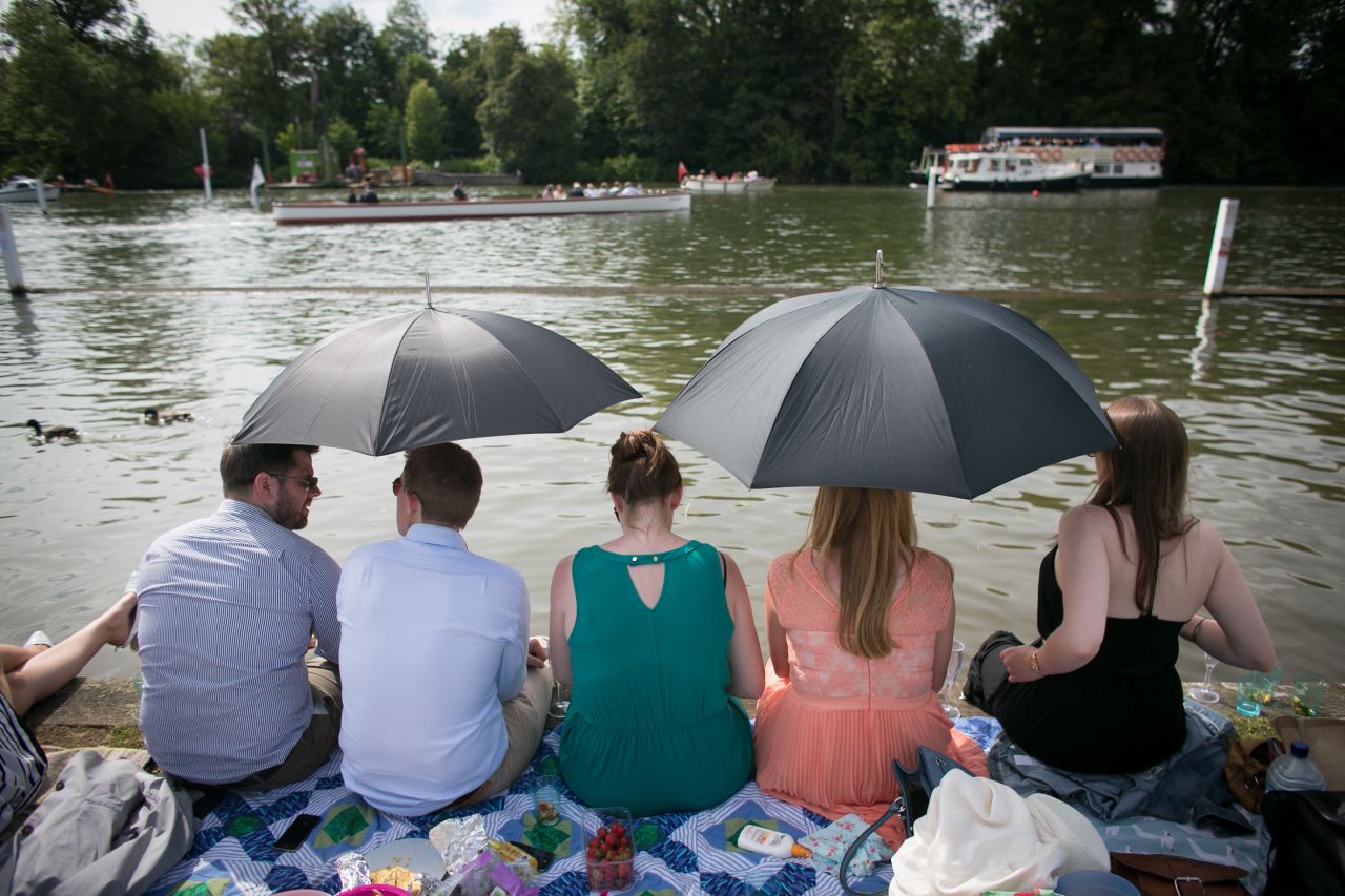 As is often the case in Britain, if you're attending Henley then it's best to come armed with an umbrella.