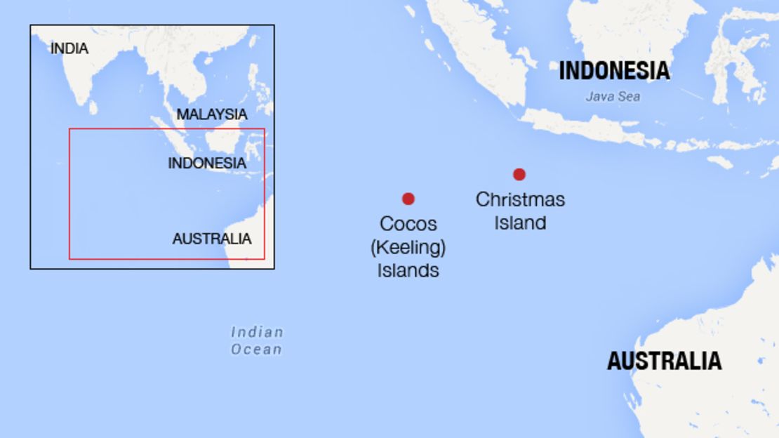 Both boats were near the Cocos Islands