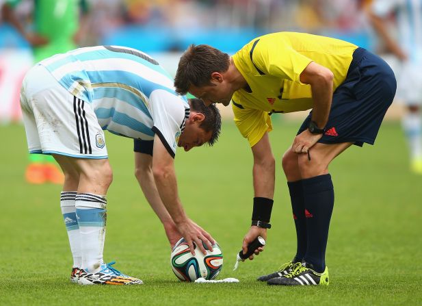 It has been introduced in order to give top stars such as Lionel Messi more of a chance to show their dead-ball skills. 