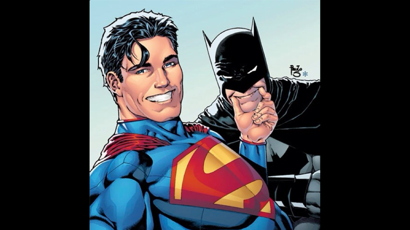 DC Comics <a href="http://instagram.com/p/p9nRF5uUOi/" target="_blank" target="_blank">posted this selfie</a> of Superman and Batman to its Instagram account on Wednesday, July 2: "As a Thank You to our 100,000+ fans here's an exclusive first look at the DC Universe Selfie variant cover to BATMAN/SUPERMAN #14."