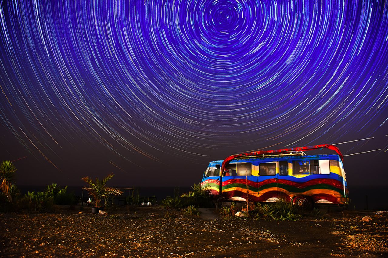 <a href="http://ireport.cnn.com/docs/DOC-1149431" target="_blank">Gokhan Saymaz</a> is a part-time professional photographer. He created this dazzling image of star trails above Esentepe, in Cyprus. Saymaz used a long exposure technique, shooting 111 frames with a shutter speed of 30 seconds for each frame, before combining them using star trails software.