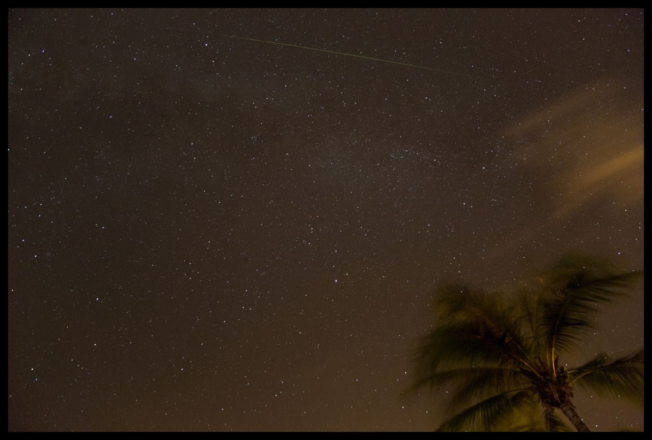 <a href="http://ireport.cnn.com/docs/DOC-1019710" target="_blank">Stephen Gill</a> who loves "science, space and all things tech-y," captured this photo while vacationing in Grand Cayman with his wife on August 13 last year. "I've been out three nights in a row trying to capture a Perseid (meteor shower) since the conditions here are amazing, and finally got lucky," he said.
