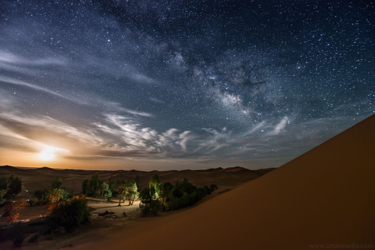 This breathtaking moonrise over the Sahara was taken by Slovenia-based photographer<a href="http://ireport.cnn.com/docs/DOC-1150114" target="_blank"> Iztok Medja</a>, while in Morocco. In a former job as a nautical skipper, he would spend many night shifts gazing longingly at the sky. He says that it was while he was away from the light pollution of the city that his passion for night photography emerged.