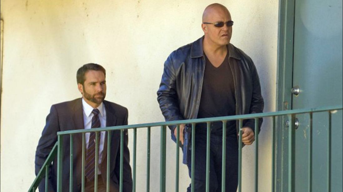 FX's "The Shield" was a gritty precursor to a few other cop shows and received lots of acclaim. Star Michael Chiklis, right, won an Emmy for best lead actor in a drama in 2002, but the series never scored.