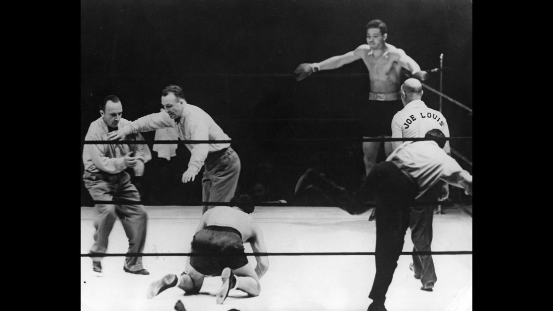 <strong>Joe Louis vs. Max Schmeling: </strong>It was 1938, and World War II was imminent. Schmeling, a German, had knocked out the Brown Bomber in their first fight. When the boxers fought again in front of 70,000 fans at Yankee Stadium -- with millions listening on the radio -- Louis came out swinging and put Schmeling down in about two minutes, according to the International Boxing Hall of Fame.
