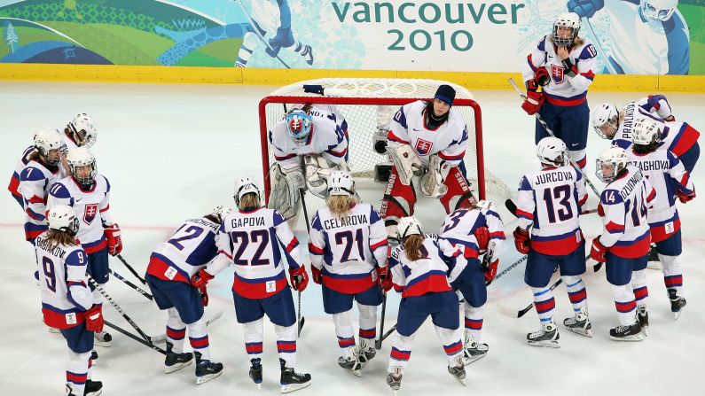 <strong>Olympic hockey qualifying:</strong> At an Olympics qualifying event in 2008, Slovakia's women's hockey team, seen here in 2010, thrashed Bulgaria 82-0. That's a goal every 44 seconds. The Slovakians took 139 shots to Bulgaria's zero, and they scored on 59% of their shots, ESPN reported. When they got to the Olympics, however, they ran into a buzzsaw known as Canada, losing 18-0.