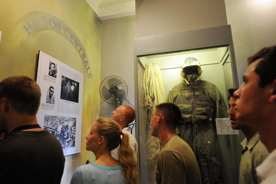 At the "Hanoi Hilton," you can see the flightsuit worn by U.S. Navy Lieutenant-commander John McCain during the Vietnam War. The former Republican presidential candidate spent five years in the prison after his A4E Skyhawk was shot down over Hanoi. 