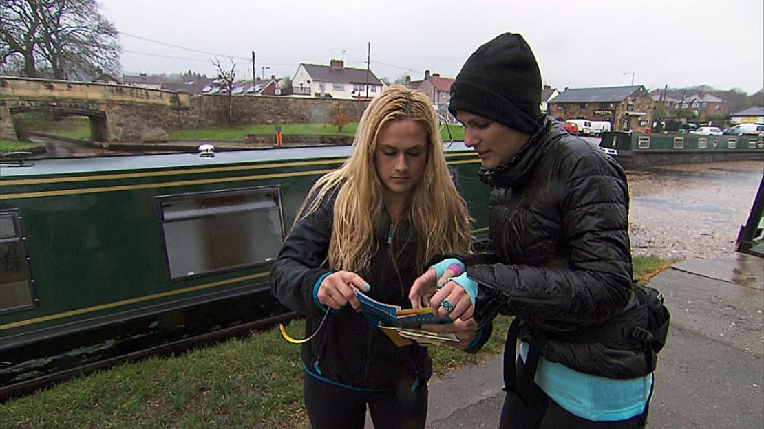 Contestants on "The Amazing Race" in 2013.  