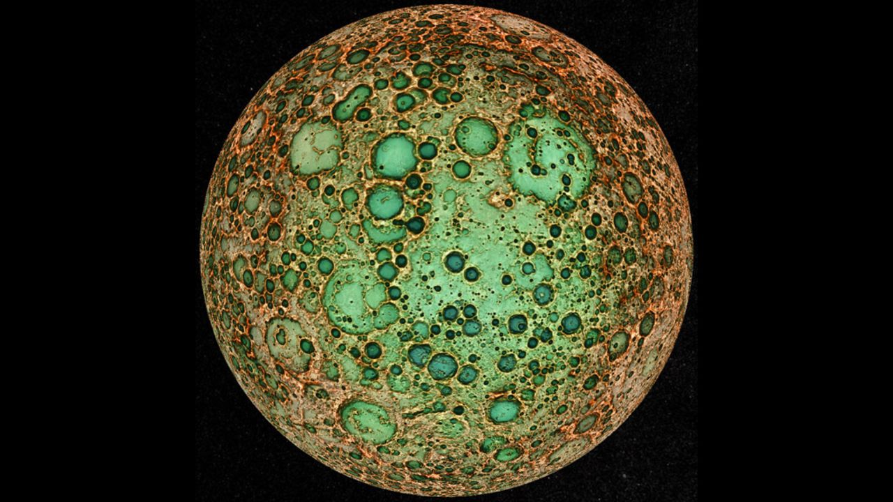 <strong><em>NAOJ, GSI and JAXA, 2013</em></strong><br /><br />The result of a collaboration between the National Astronomical Observatory of Japan, the <a href="http://gisstar.gsi.go.jp/selene/index-E.html" target="_blank" target="_blank">Geospatial Information Authority of Japan</a>, and the Japan Aerospace Exploration Agency, this slightly ominous map gives us a better idea of exactly how deep the moon's largest impact crater really is (the redder the area, the higher the elevation.) For another interesting perspective, check out their <a href="http://gisstar.gsi.go.jp/selene/RedReliefImageMap-3D/2.html" target="_blank" target="_blank">birds-eye-view rendering </a>of the same area. <br />