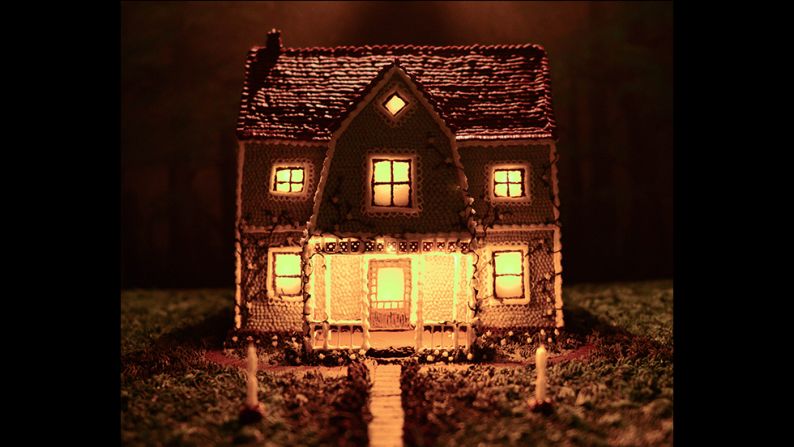 Usually, the pastries are completed within a day, but the cake shown above, which is a near-identical replica of McConnell's parents' house, took four days to finish: "It's the most complicated thing I've made." After she takes the photo, McConnell gives her tasty creations to family, friends and neighbors: "Sometimes their children are horrified with what I'm dropping off next door," she says.