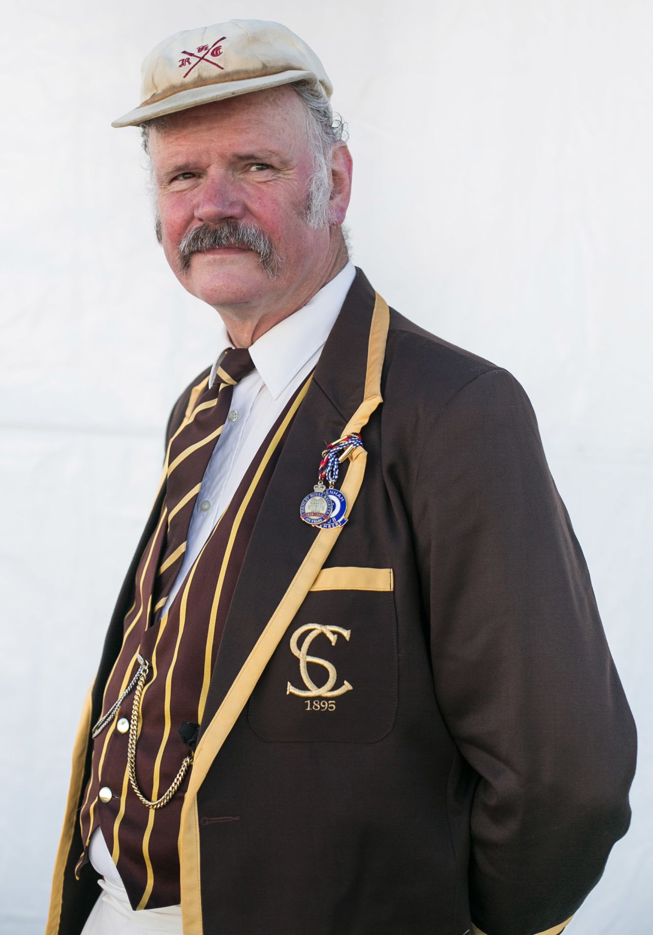 Some attendees, such as Richard Rowland from The Skiff Club in London, take the chance to dress up in traditional uniforms.