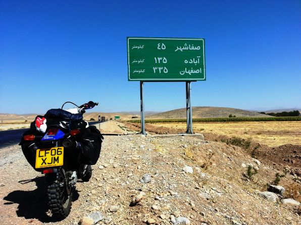 That moment when Google Translate would come in handy. Outside main urban areas, many of Iran's road signs are in Farsi only.