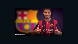 Barcelona released a photo of Suarez on their website.