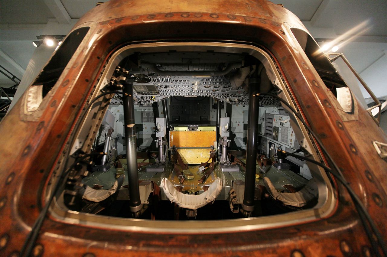 Apollo's computers were feeble even compared to your smartphone. This is the Apollo 10 command module pictured in London in 2009.